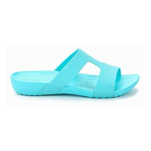 Шлепанцы женские Crocs Crocs serena slide w-1 голубые 37.5 RU в Оджи