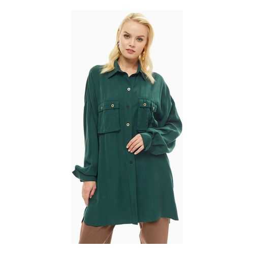 Рубашка женская UNU Clothing 10010219 зеленая ONE SIZE в Оджи